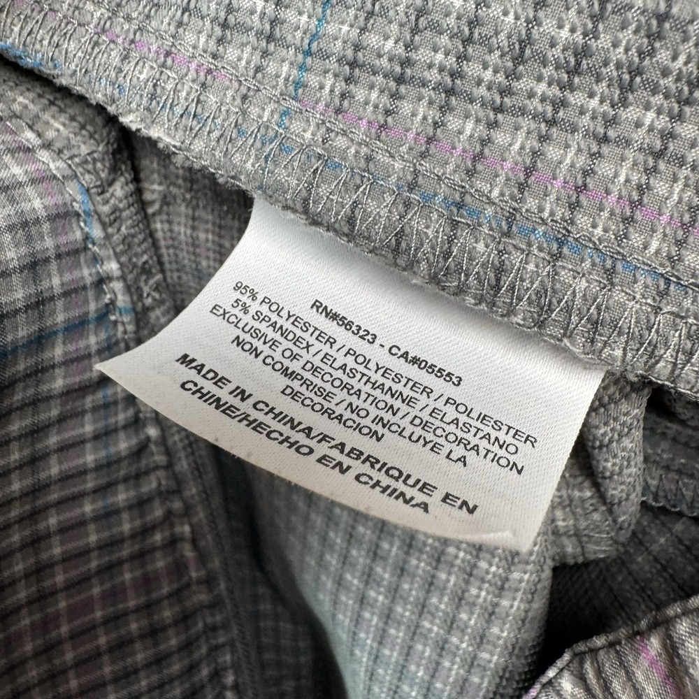 Nike Golf Pants Womens 10 Fits 33x31 Gray Blue Purple Check Dri Fit 416645-015 - Picture 9 of 12